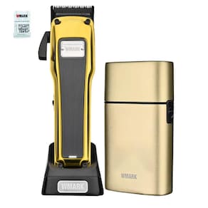 Kit 2 Maquina Wmark Corte Ng2053A + Shaver Ng998 Dourado