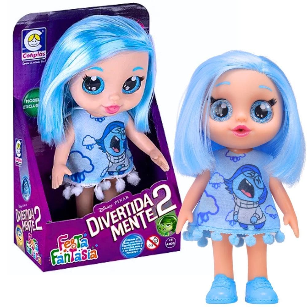 Boneca Divertida Mente 2 Fantasia Tristeza 2882 Cotiplas