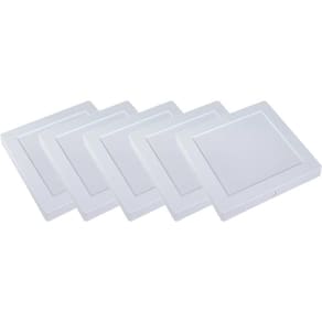Kit 5 Luminária Plafon Led Quadrado Sobrepor 18W 4000K Noll