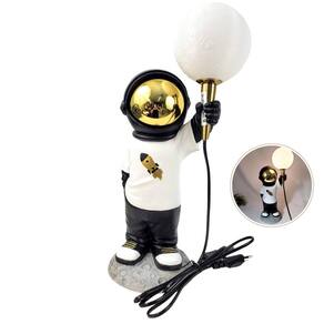Abajur Astronauta Foguete Luminária De Mesa Decorativo 45Cm