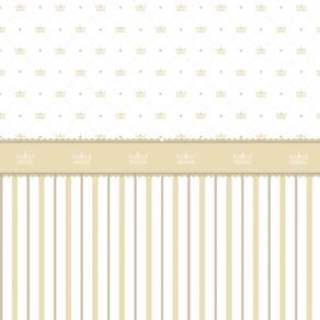 Papel De Parede Dourada Com Coroa Quarto Infantil Adesivo