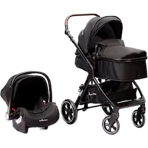 Carrinho TS Kansas Black/Preto + base - Premium Baby