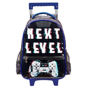 Mochila De Rodinhas Escolar Infantil Next Level Vídeo Game