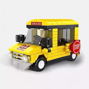 Brinquedo Blocos De Construção Carro Ônibus Escolar