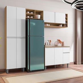 Cozinha Ambiente Vanessa Amêndoa Branco - AJL