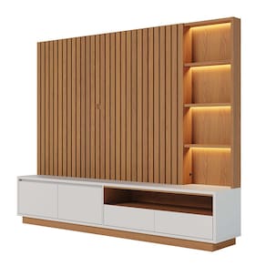 Estante de TV 82 Polegadas 240cm com LED Leme C04 - D`Rossi
