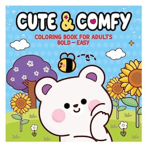 Livro para Colorir Coloring Book For Adults Bold Easy Natureza - Cute & Comfy