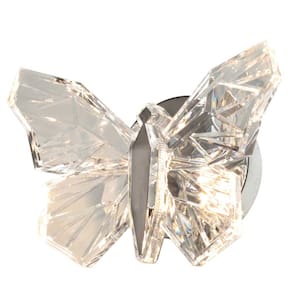 Arandela Borboleta Cromada 20cm Led 8W 3000K Bivolt 15690-PL