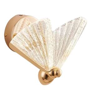 Arandela Borboleta Dourado 23cm Led 6W 3000K Bivolt 15693-PL