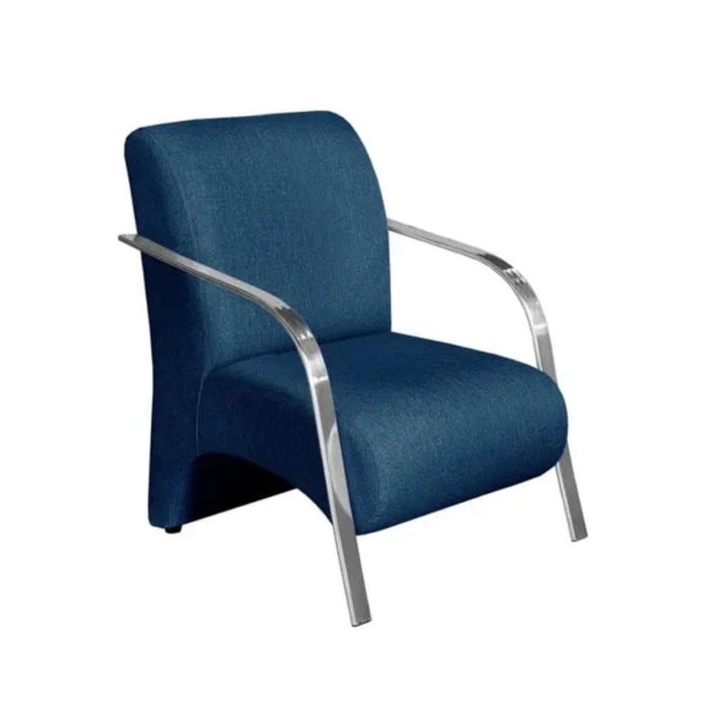 Poltrona Azul Suede Venus Premium - F A Elegante