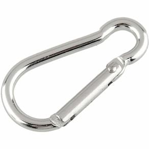Mosquetão Inox Simples 6Mm X 60Mm Sem Olhal