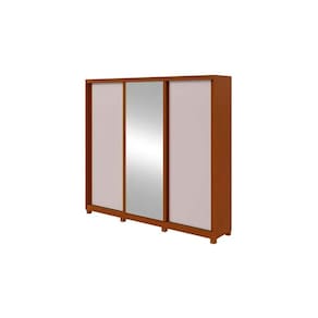 Guarda Roupa Lopas Forma 230 3 Portas 4 Gavetas Com Espelho