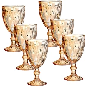 Jogo de Taças Luxx Ellegance 340ml 6 und Vidro Cristal Gold