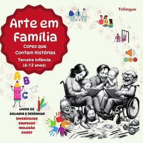 Arte em Familia:Livro trilingue de colorir e desenhar: Segunda Infância (26 anos) Amor