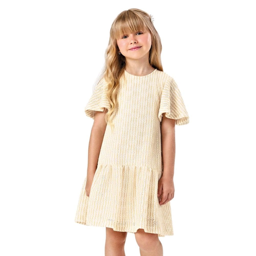 Vestido Infantil Tricot Babado e Gota com forro Trick Nick