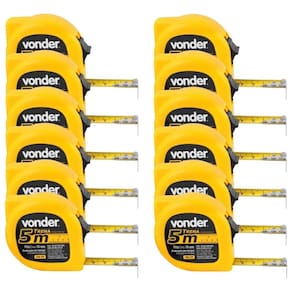 Trena Curta de Aço 5m x 19mm Caixa com 12 Unidades - Vonder