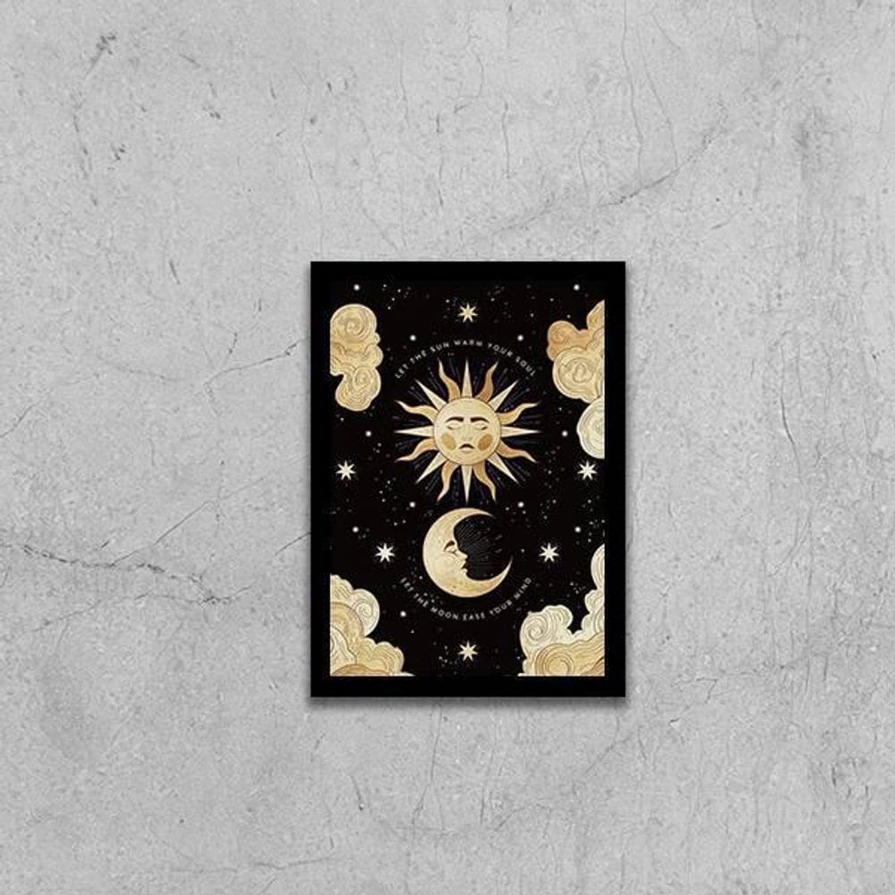 Quadro Sol E Lua 24X18Cm