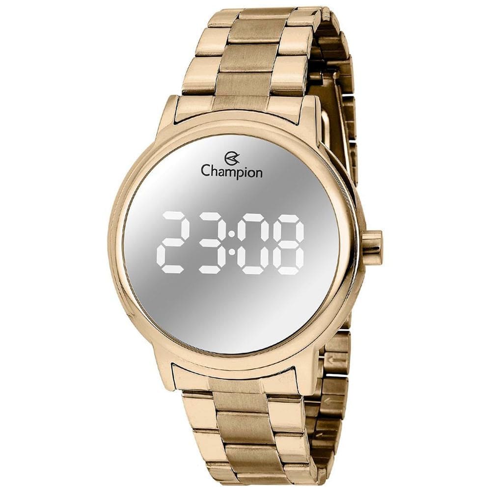 Relógio CHAMPION feminino digital dourado CH40115B