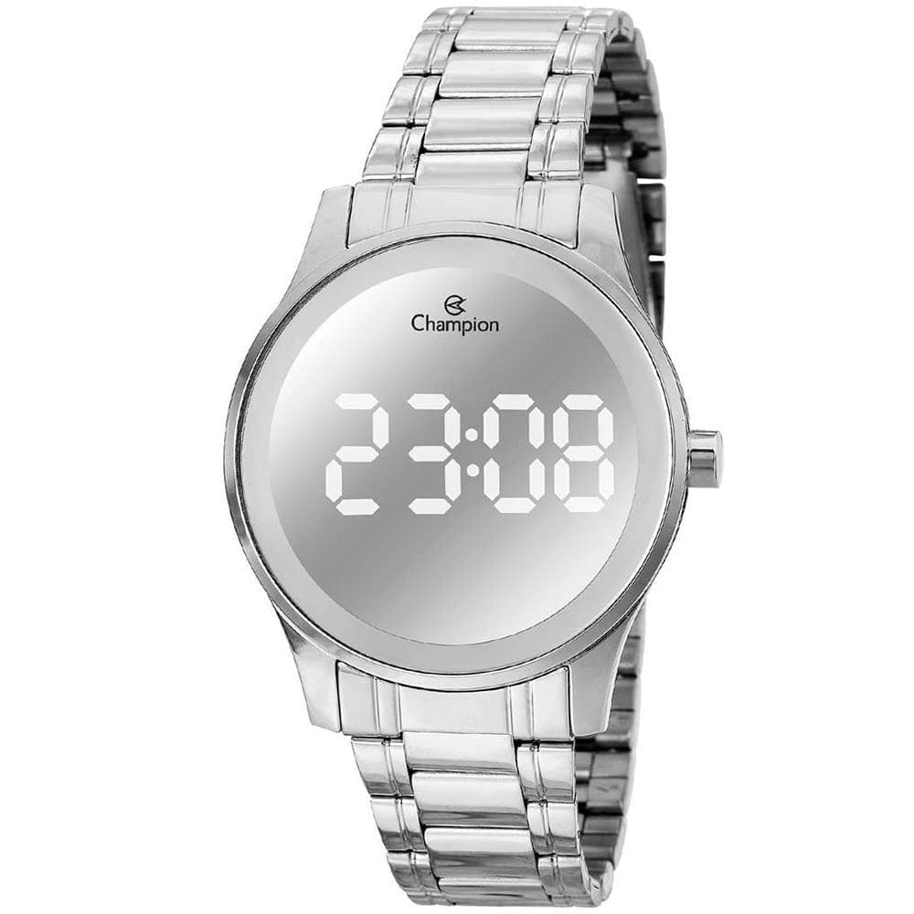 Relógio CHAMPION feminino digital prata CH48046S