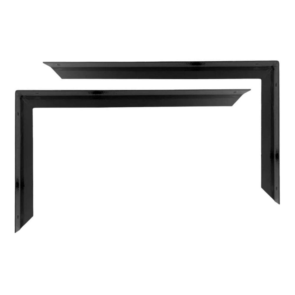 Kit 10 Suporte Mão Francesa Reforçada 30Cm Preto + Parafusos