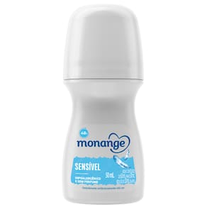 Desodorante Monange Roll-on Sensível Hipoalergênico e Sem Perfume 50ml