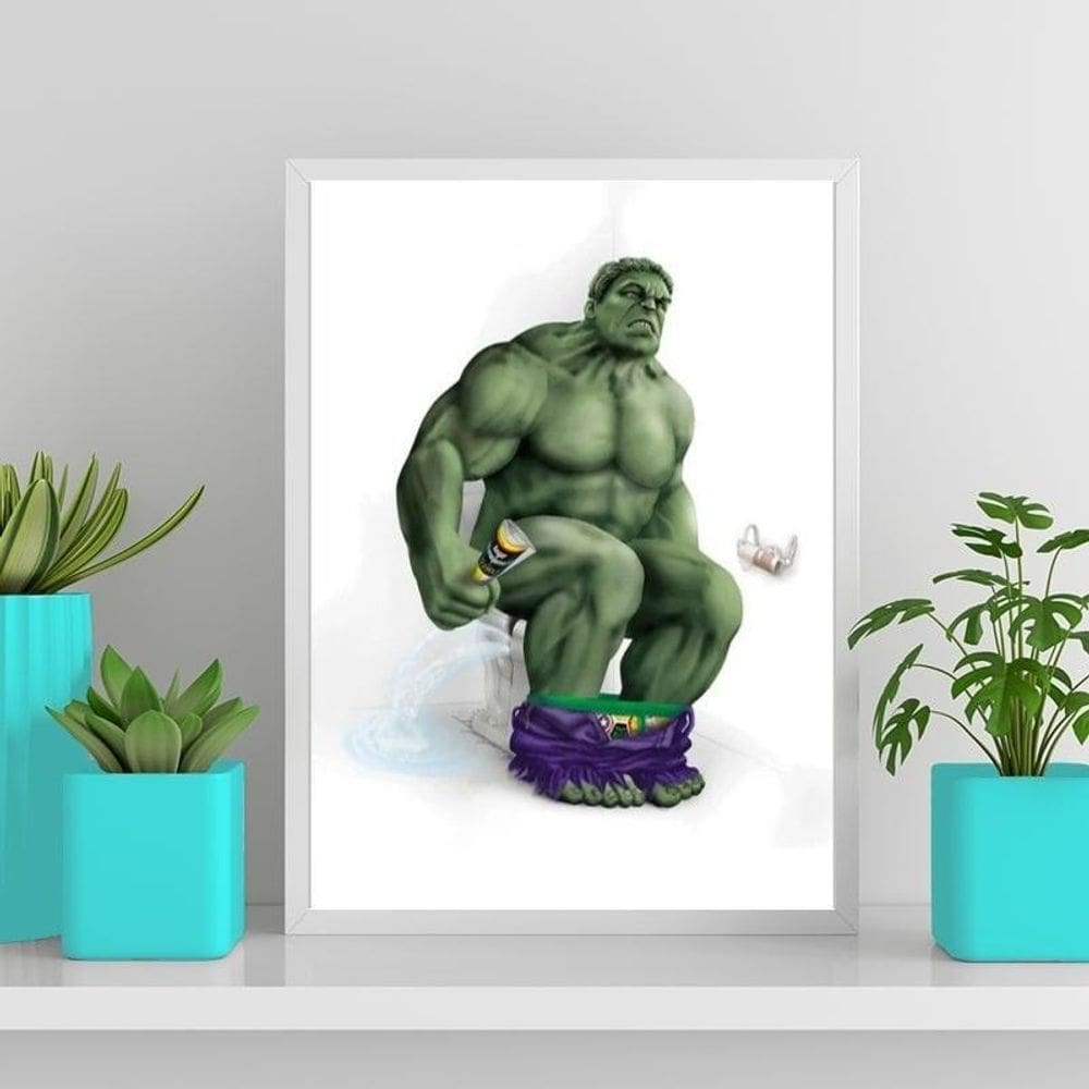 Quadro Decorativo Banheiro Infantil 45X34Cm - Com Vidro