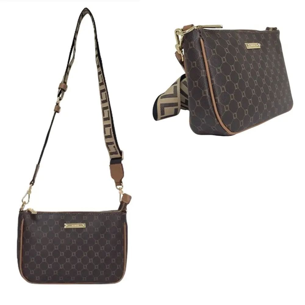 Bolsa monograma pequena com alça personalizada Luz da Lua