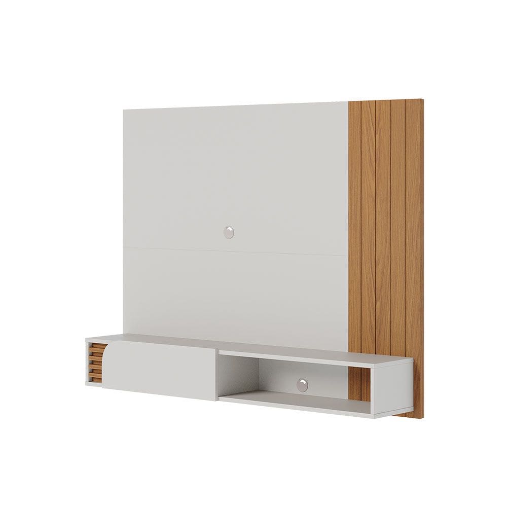 Painel TV 55 Pol 136Cm Bancada Suspensa Ripado Hanno C04 - D`Rossi