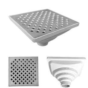 Ralo 15x15 Preto Plástico Conforto Termico Saida Adapt 40 até 100mm Anti Insetos