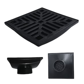Ralo 20x20 Preto Plástico Conforto Termico Saida Baixa para Tubo 75mm Anti Inseto