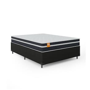 Cama Box Casal Colchão Molas Qatar 138x188x60cm Preto