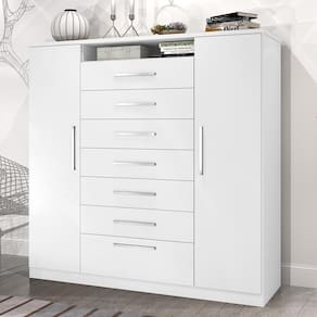 Cômoda Mega 2 Portas J&a Branco Branco
