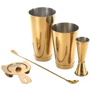 Kit Bn Profissional 5 Peças em Aço, BARFLY M37101GD, Dourado