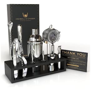 Kit Bn Profissional 13 Peças em Aço Inoxidável com Suporte e Livro de Receitas, Cor, HIGHBALL CHASER, Prateado