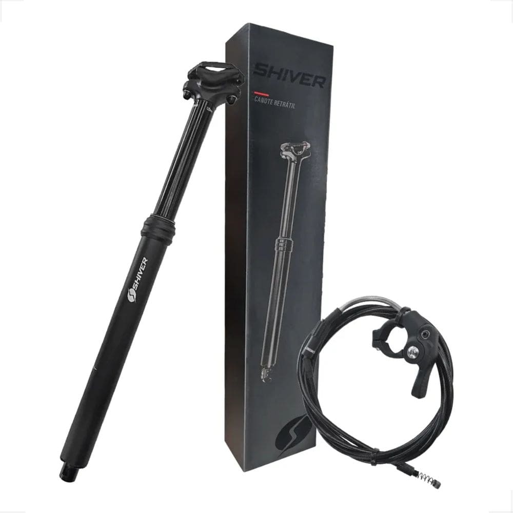 Canote Retrátil Hidráulico Shiver Prime ex rs1 ultimate 31.6x440mm 125mm com alavanca trava Bike mtb