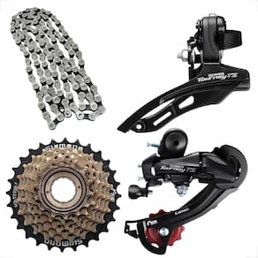 Kit Transmissão Relação Bike Shimano Tourney Tz500 21 Velocidades Bicicleta Aro 26 29 Mtb Catraca 7V