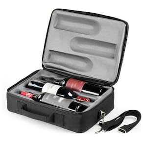 Bolsa para Transportar 3 Garrafas de Vinho com Tecnologia Anti-Quebra. Garrafas de Vinho são INQUEBRÁVEIS ao Cair de Até 1,83 Metros.