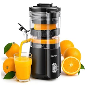 Extrator de Suco Elétrico Keerain, Máquina de Suco de Laranja Sem as Mãos com Escova de Limpeza, Espremedor Automático para Limão, Lima,