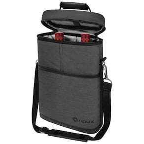 Bolsa Térmica para Vinhos OpuX 2: Portátil, à Prova de Vazamentos, Ideal para Piqueniques e Presente de Natal, 30 cm de Comprimento