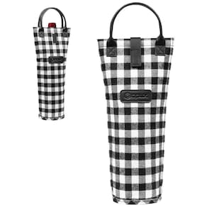 Porta-Garrafa Térmico OPUX para 1 Garrafa de Vinho, Transporte Isolado para Piquenique e Praia, Elegante Presente para Amantes de Vinho -