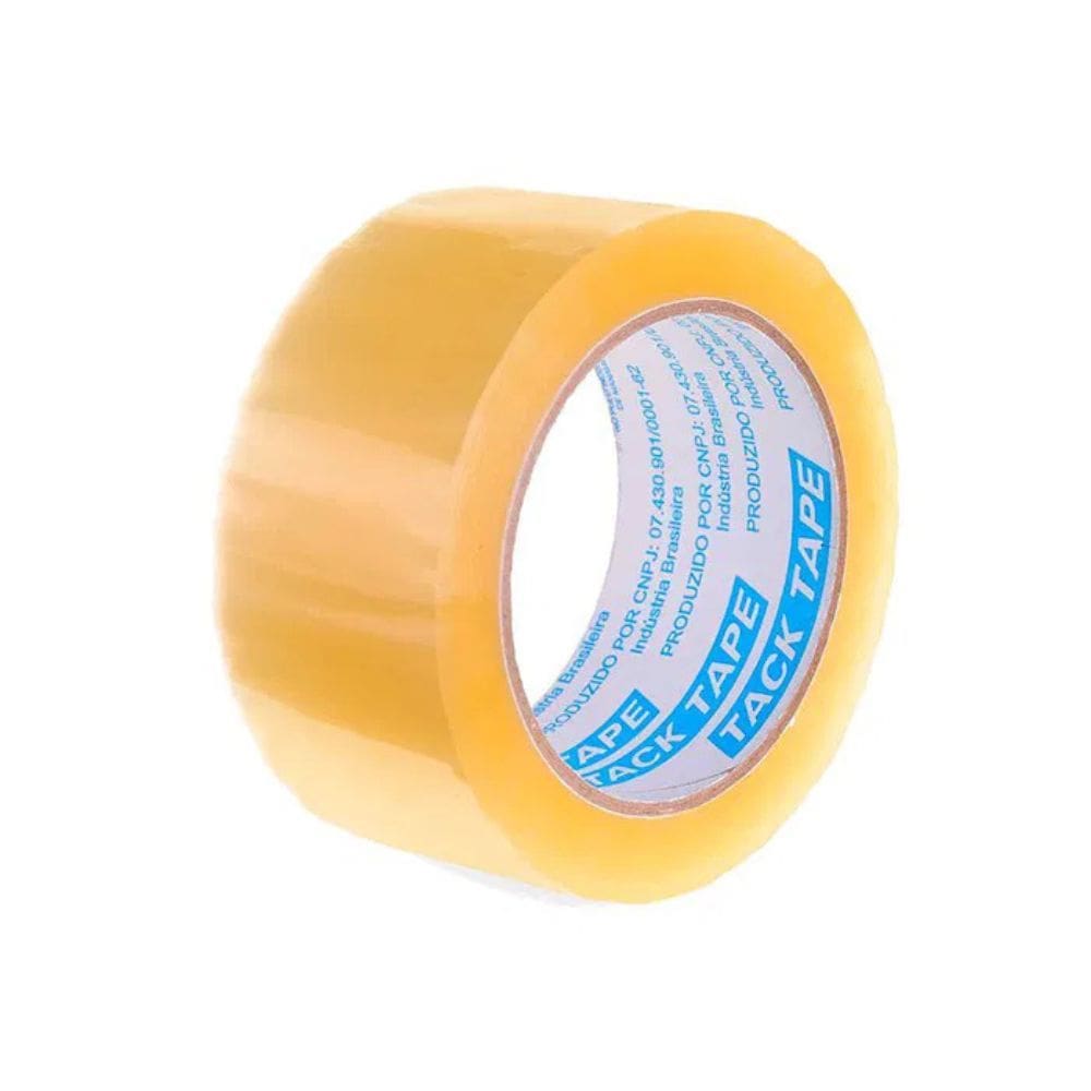 Fita Adesiva Transparente 48mm x 100m Rolo de Alta Aderência Resistente Unidade - Tack Tape