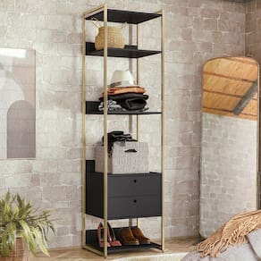 Closet Industrial Anubis 2 Gavetas Preto 17213 - Pnr Móveis