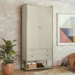 Closet Industrial Modulo Anubis 2 Portas 2 Gavetas Off White - Pnr Móveis