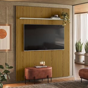 Painel para TV Até 65 Polegadas Nuke Cedro/Off White - Pnr Móveis