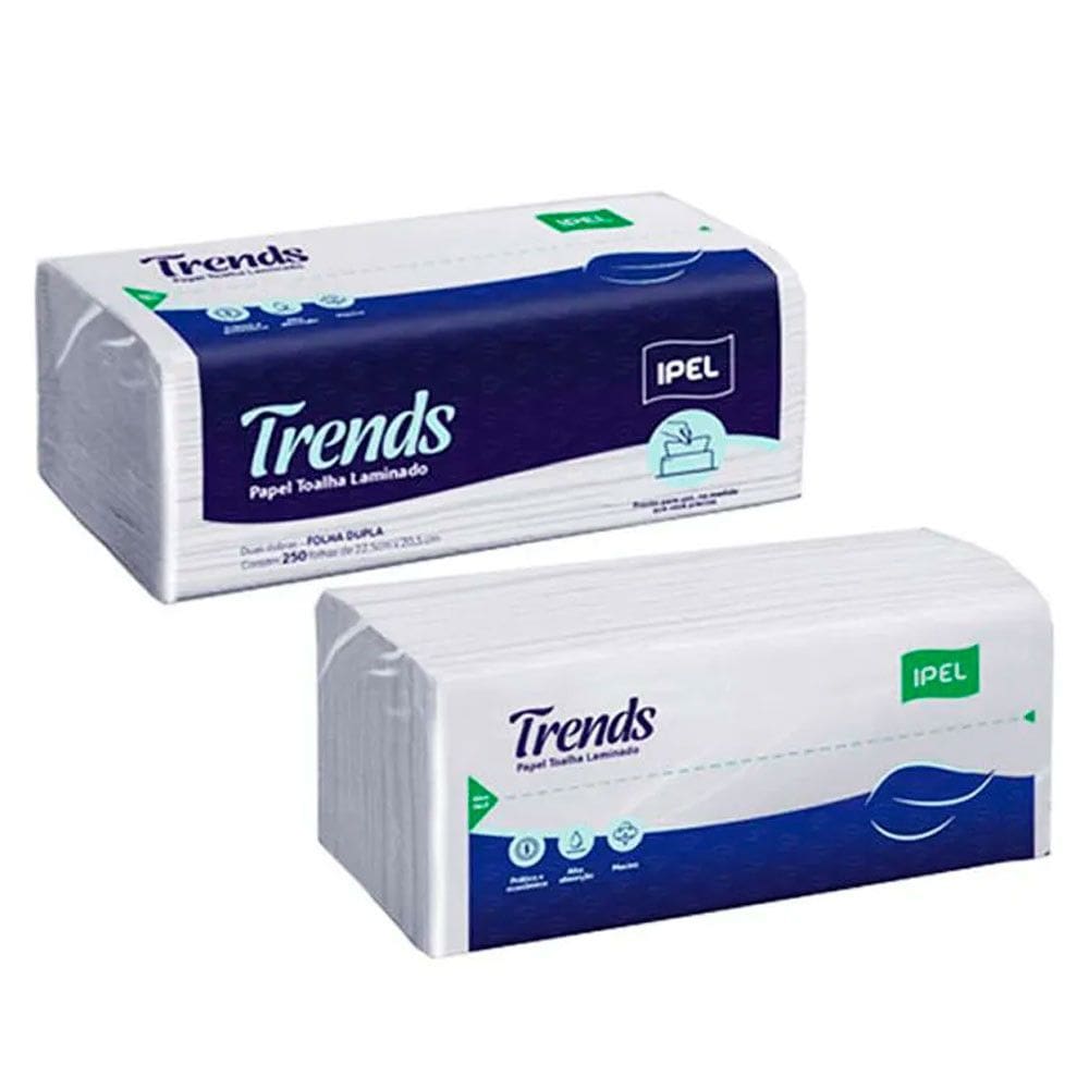 Kit Papel Toalha Interfolha Trends 250 Folha Dupla 5un Ipel