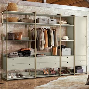 Closet Industrial Anubis 1 Porta 8 Gavetas Off White 17516 - Pnr Móveis
