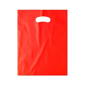 Sacola Boca Vazada PEBD Vermelha 40x50x0,12 c/25 - Marqplas