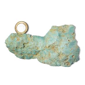 Turquesa Bruta Pedra Natural Para Coleção 306g 14cm Tipo B