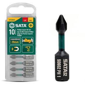 Jogo De Bits De Impacto Philips Ph1X29Mm 1/4Pol St59602 Sata