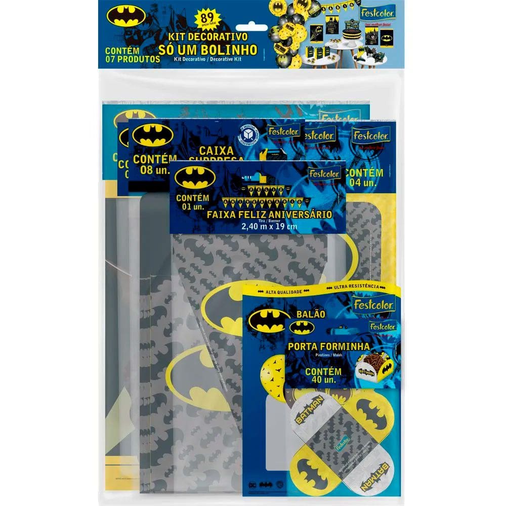 Kit Só um Bolinho Batman Geek - Festcolor